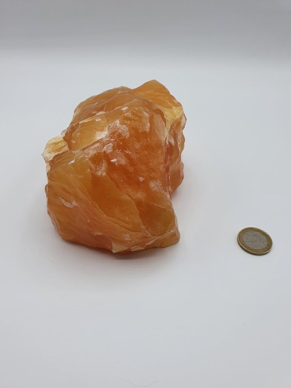 Orangen-Calcit Rohstück